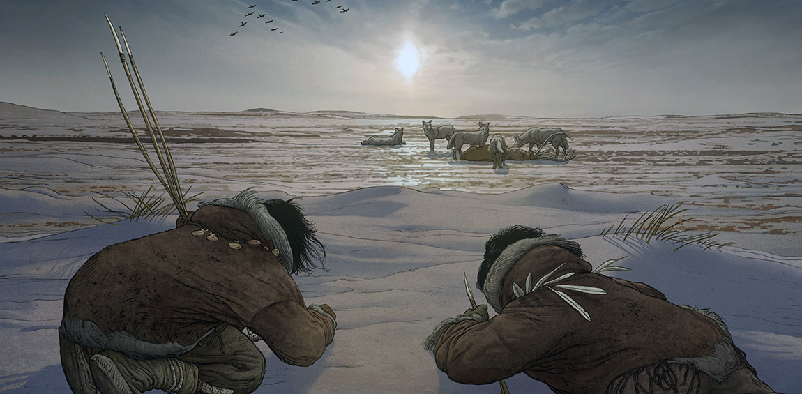 “Siberian Wolves”, Illustration by Ettore Mazza. Courtesy of Ettore Mazza