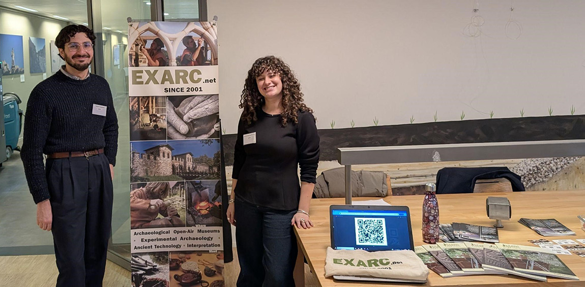 Federico Cappadona (EXARC Communications Manager) and Laura Fernández-Pampillón Enguix (EXARC Finance Manager) presenting EXARC’s activities and internship at LANCE. 